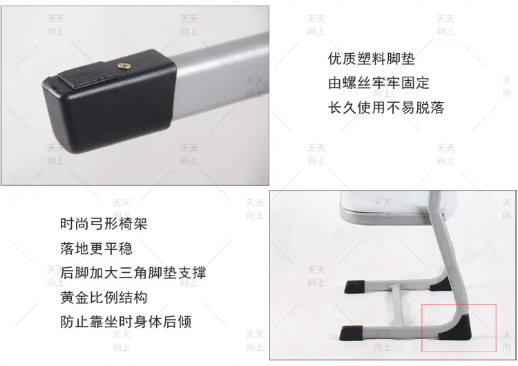 University Desks and Chairs Fixed Student School Chair and Desk Set Classroom Furniture