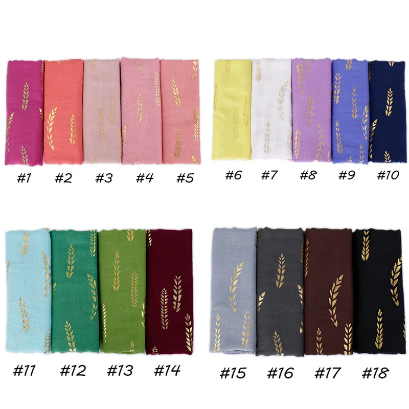 Popular Golden Printed Cotton Viscose Scarf Shawl Buy Printed Scarf