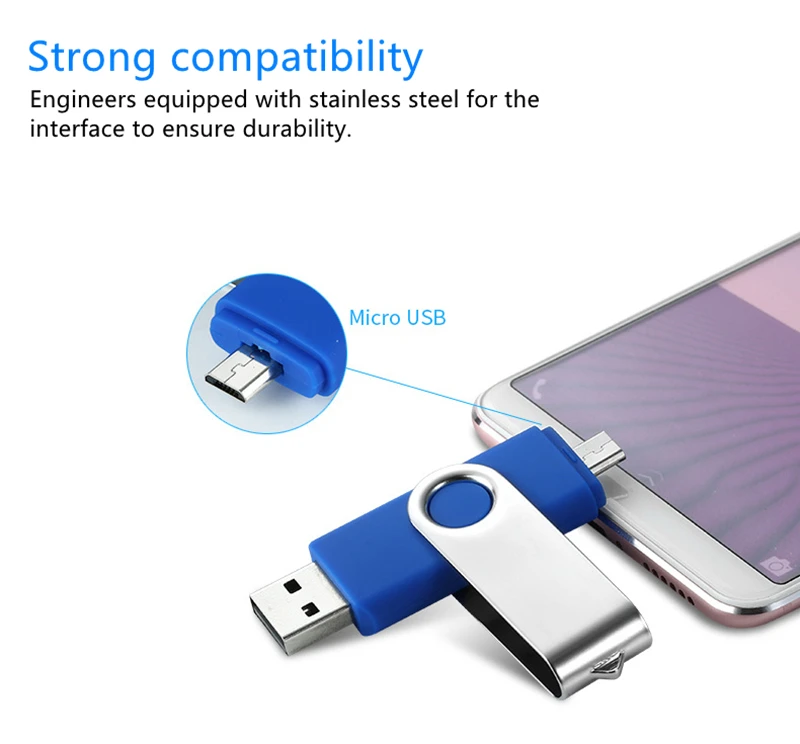 SATOSMART OTG USB 2.0/3.0 pen drive 2GB 4GB 8GB 16GB 32GB colorful otg swivel memorias usb small usb flash drive - ANKUX.COM