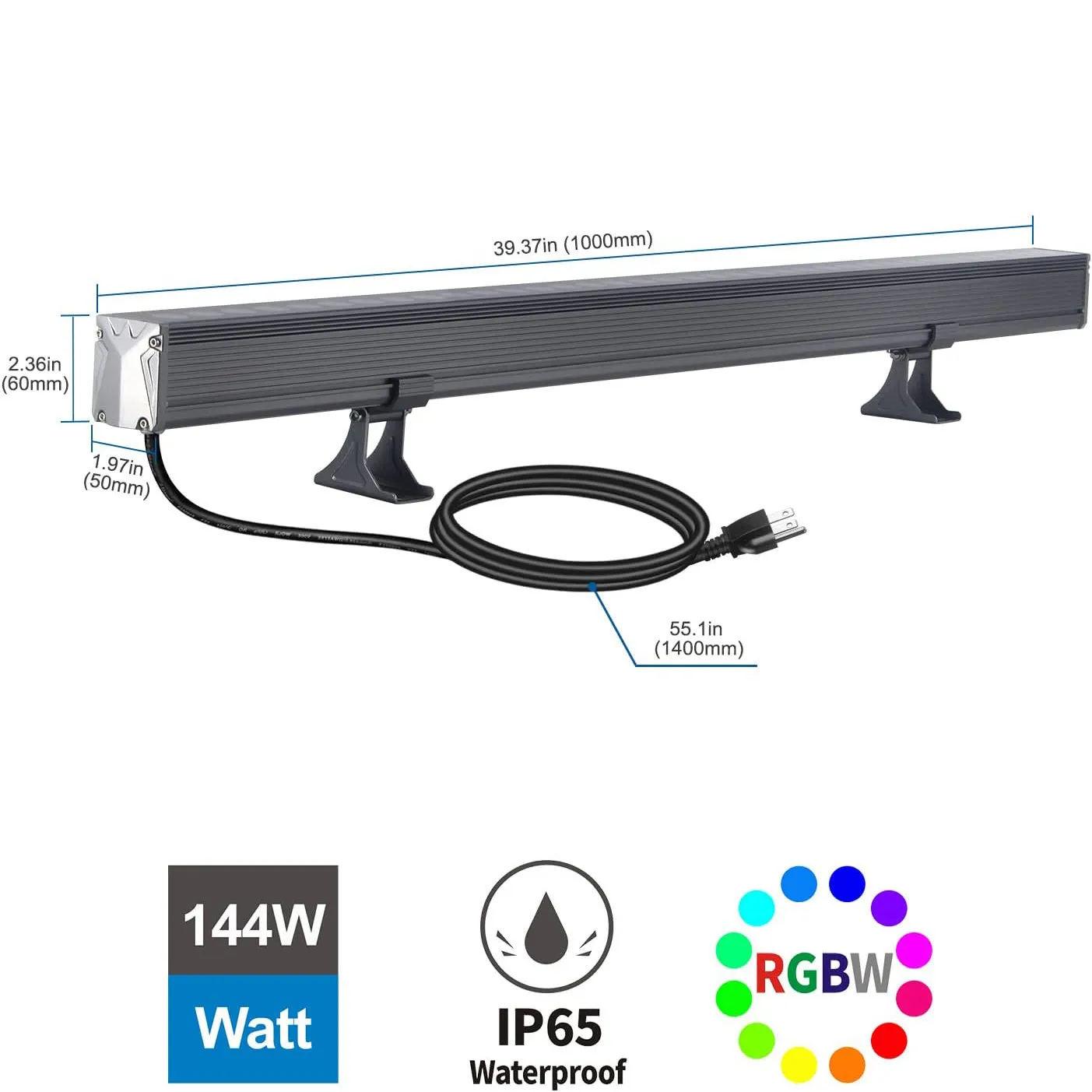 product outdoor ip65 waterproof smart remote control full color 36w wall washer building lighting-1