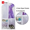 High Quality Clear Plastic Zipper Fashion Dance Competition Garment Bags with Shoe Compartments