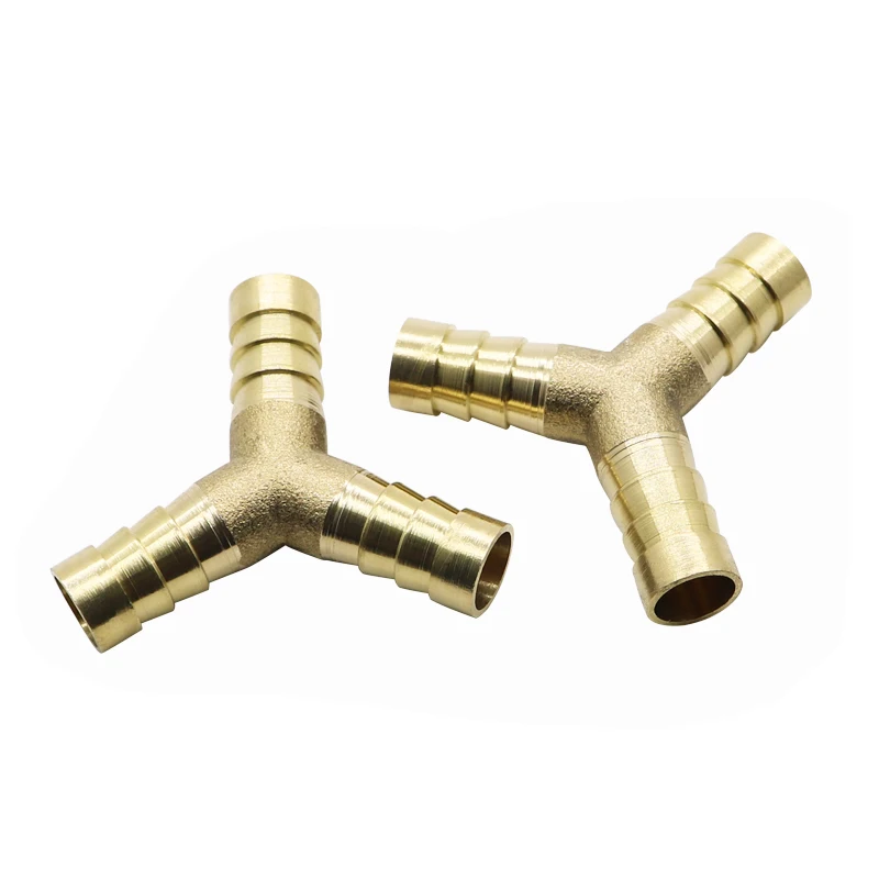 Y Type Brass Nipple Pagoda Joint Straight 3 Way Cross Tube Connector ...