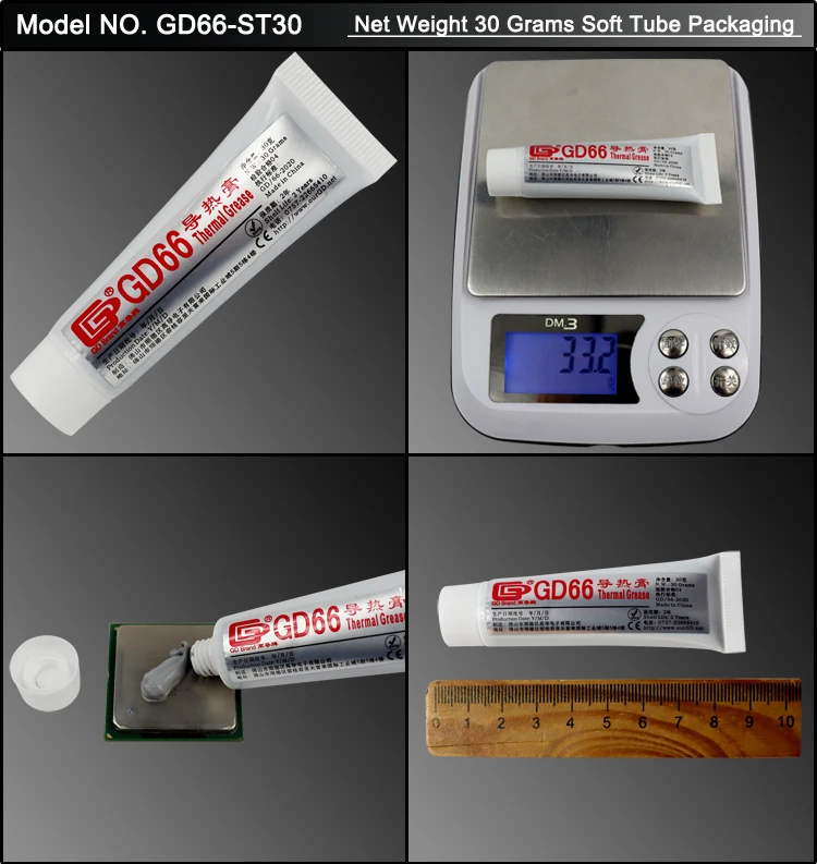 Gd66 Brand Series Gray Thermal Conductive Grease Paste Heat Sink Compounds Sy 1 3 7 15 30 Mb 05