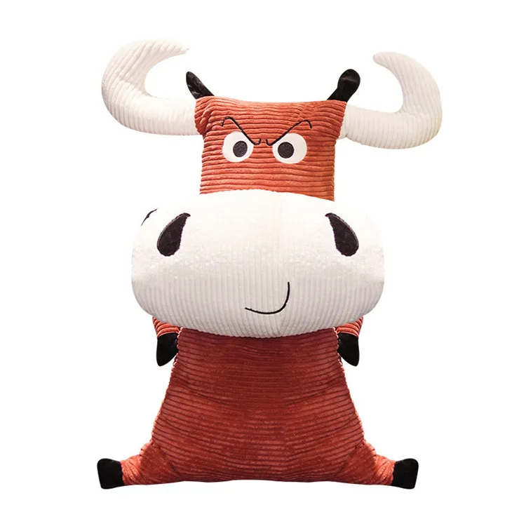 吉祥物软毛绒动物公牛毛绒玩具装饰枕头 - buy plush toys,plush ox