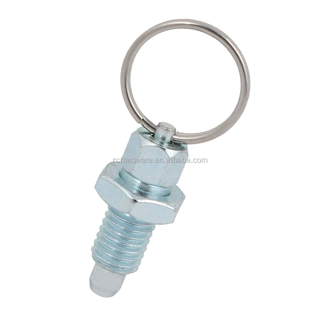 product custom high strength stainless steel ring pull index plunger pull pin spring plunger loaded retractable lock pin-40