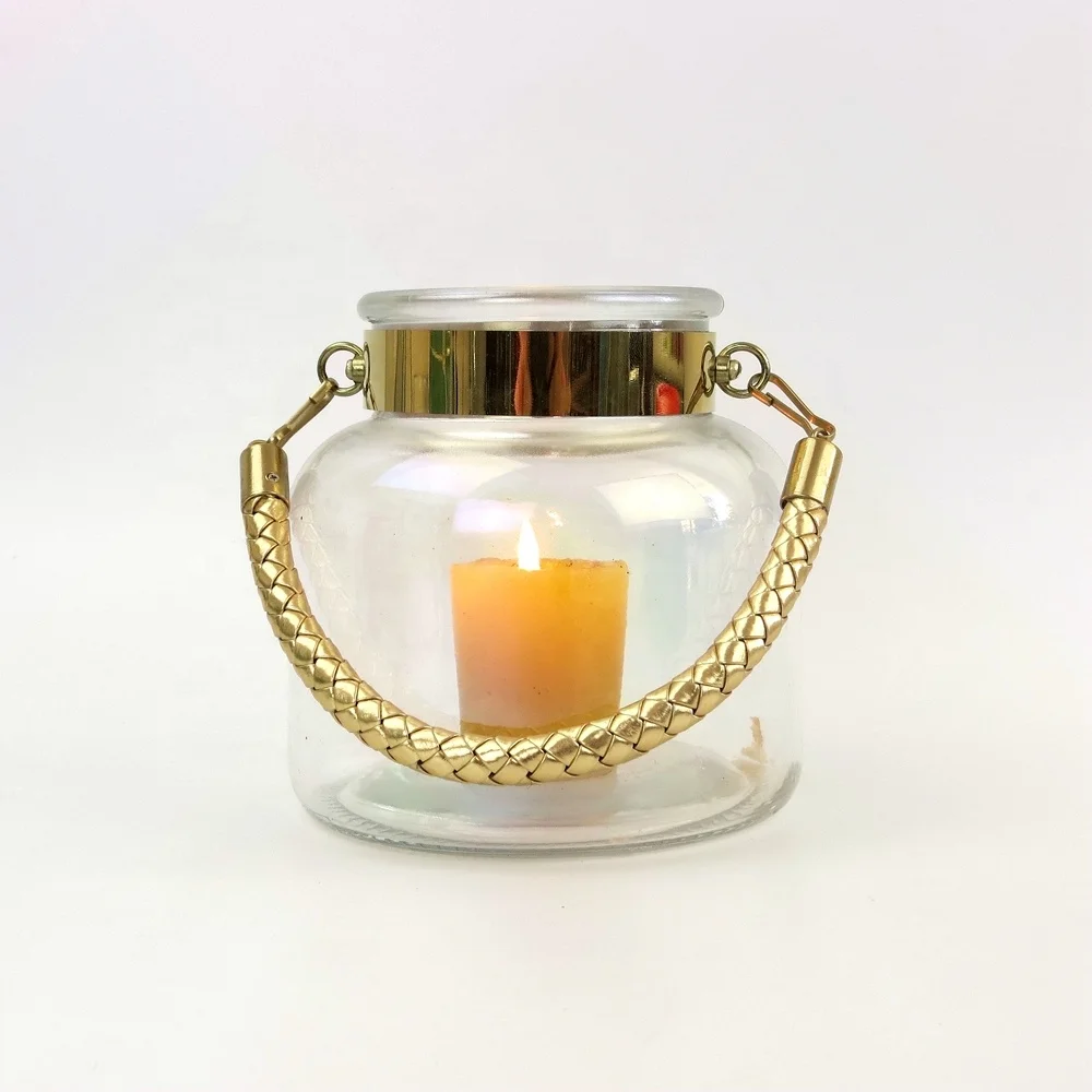 25 Oz Luxury Iridescent Candle Lantern Christmas Candle Jars With