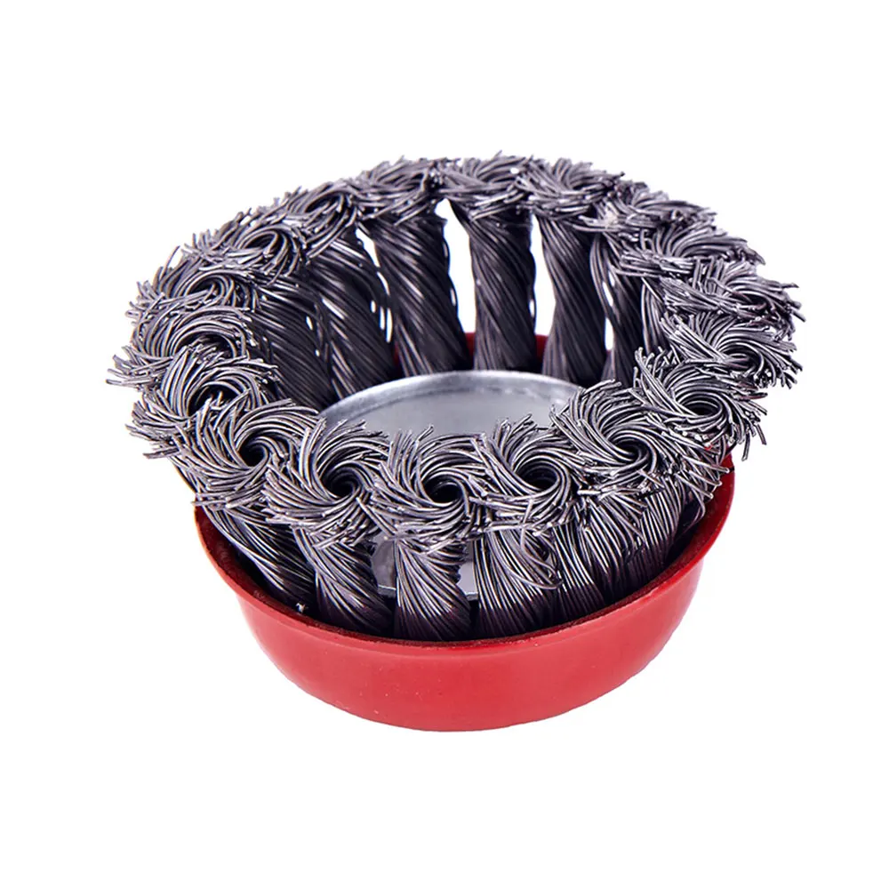 Twist Knot Steel Wire Wheel Brush Rust Removal Wire Wheel Cup Brush Disc For Angle Grinder