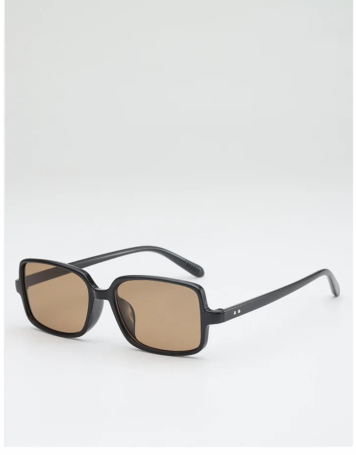2026 New Cross-Border Vintage Square Sunglasses European And American Fashion Simple Rivet Unisex Flat Lens UV400 Full_voghion.com