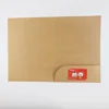 Amazon hot sale a4 brown kraft paper one pocket file folder with slot for display/document safe storage,custom logo