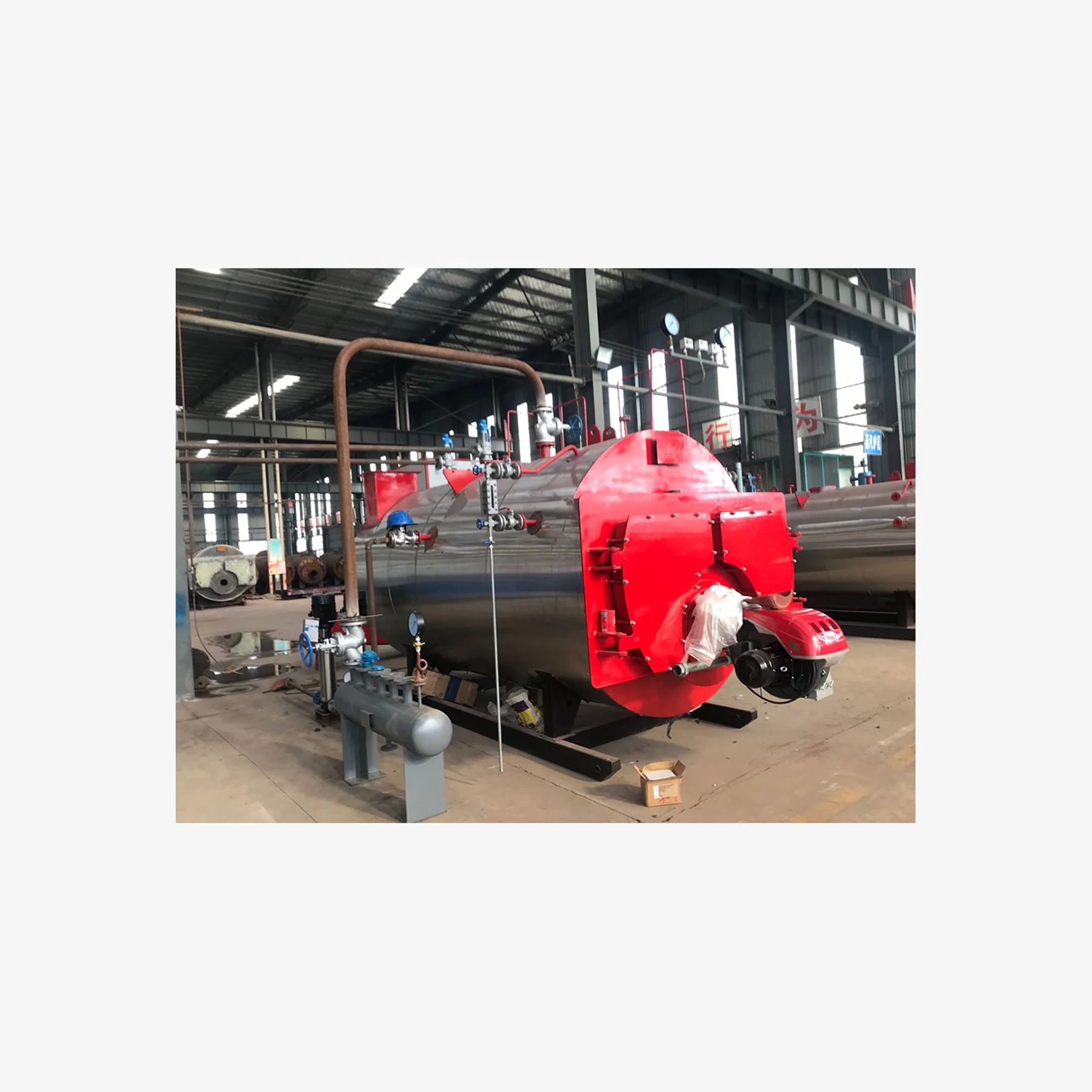 Oil fuel steam boiler