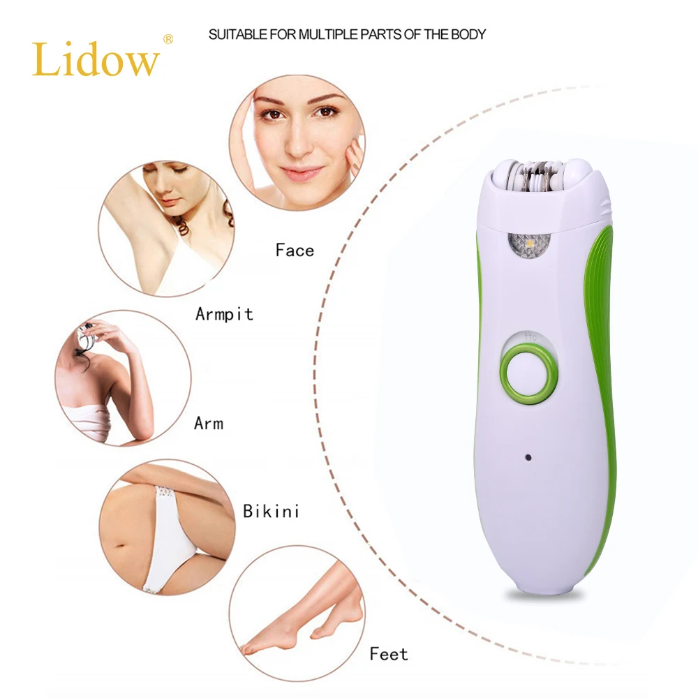 Lidow Lady Bikini Battery Operated Hair Removal Epilator For Women