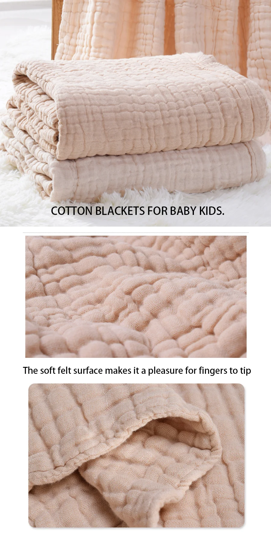 Taille Personnalisee 8 Ou 6 Couches 360g Froisse Coton Gaze Couverture 100 Coton Blanc Couleur 110x110 Cm Bebe Couvertures Buy Gaze De Coton Couverture De Bebe Couvertures De Bebe Product On Alibaba Com