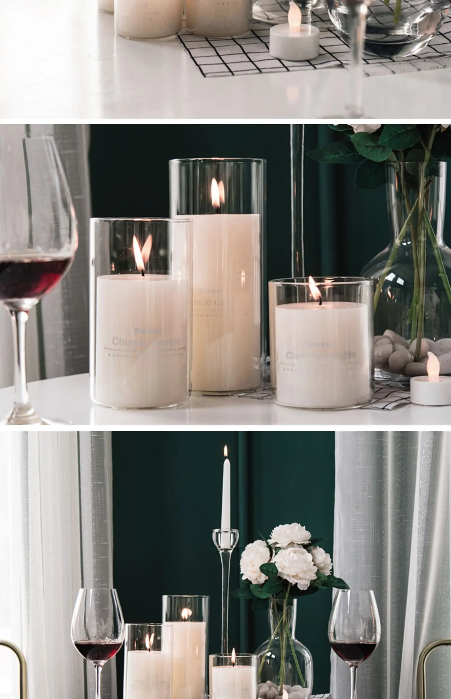 Hot Sale D65*h80mm Heat Resistant High Borosilicate Glass Candle Jar