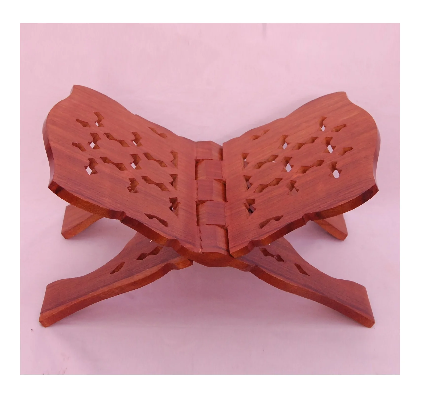 High Quality Wooden Holy Book Holder Stand Foldable Bookends Hand