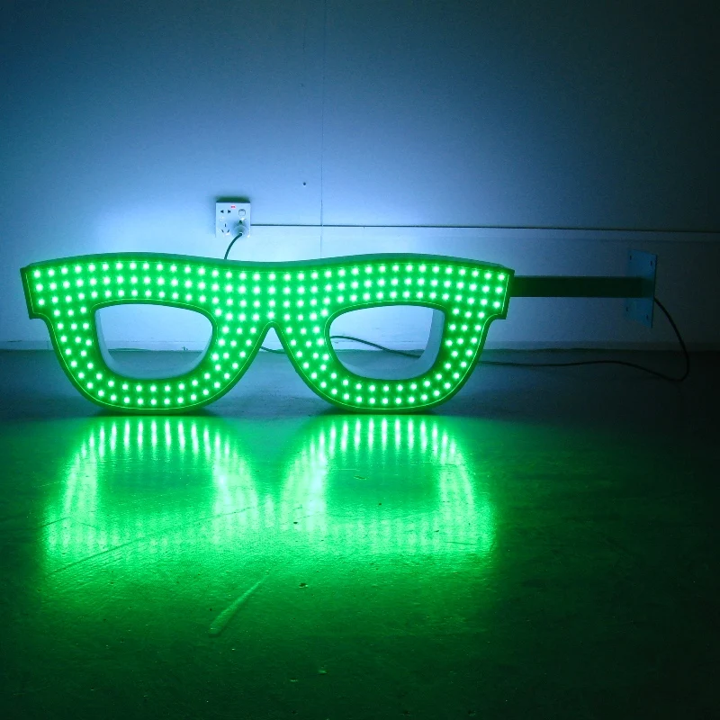 Eyeglass Sign Led Outdoor Double Face Green Led Glasses Display Led Eye Display Sign ...