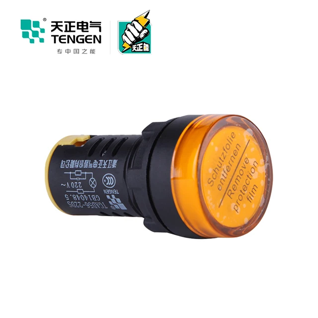 TENGEN  supplier red plastic TGAD56-22MS/RS   AC380V AC220V led pilot lamp