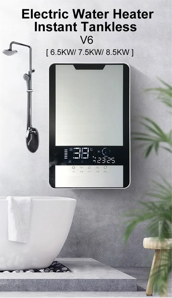 8.5kw Turkey Portable Electric Instant Tankless Hot Water Heater For