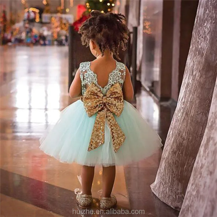 Baby Infant Girl Bow Tulle Tutu Party Princess Baptism Christening Xmas Dress