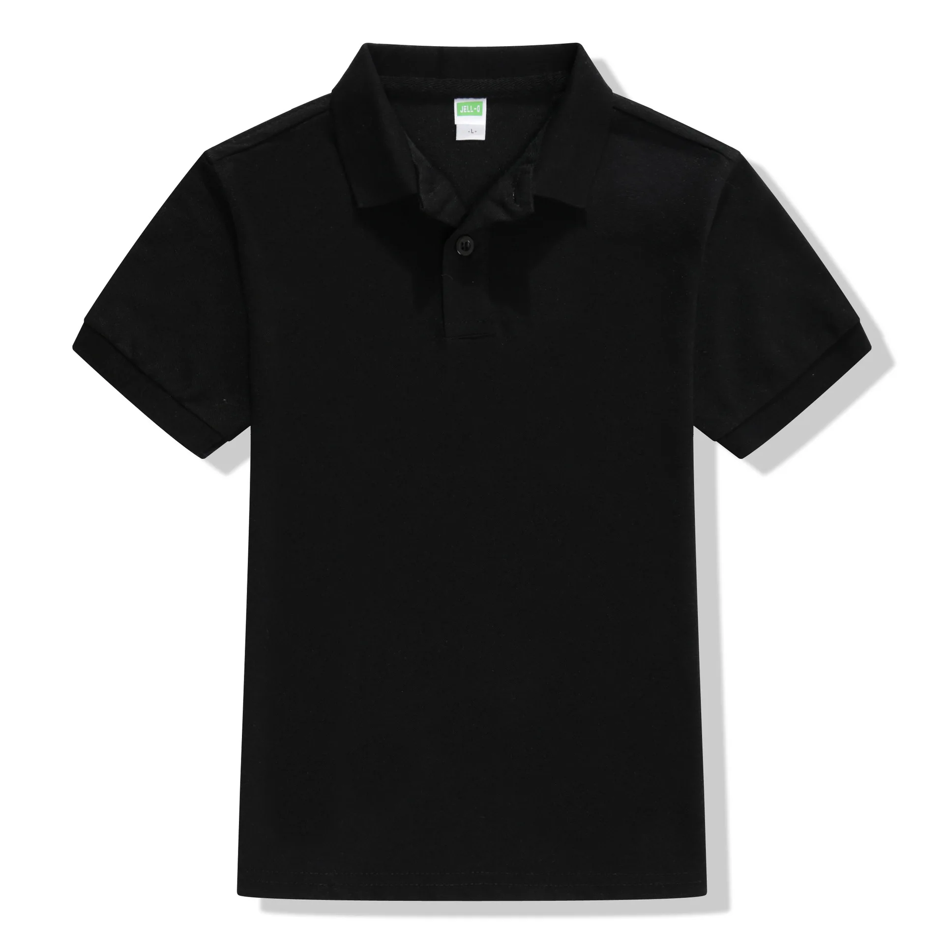 100 Cotton Kids Plain Polo Shirts Custom Logo Ribbed Collar Children