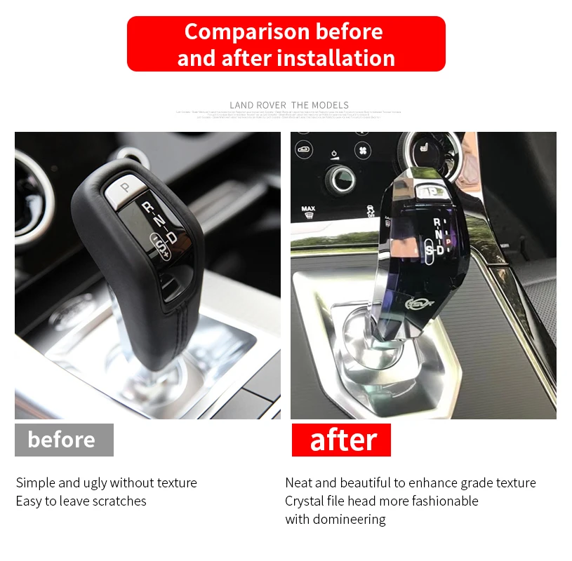 Jaguar Gear Crystal Shift Knob Shifter Lever For Land Rover Evoque ...