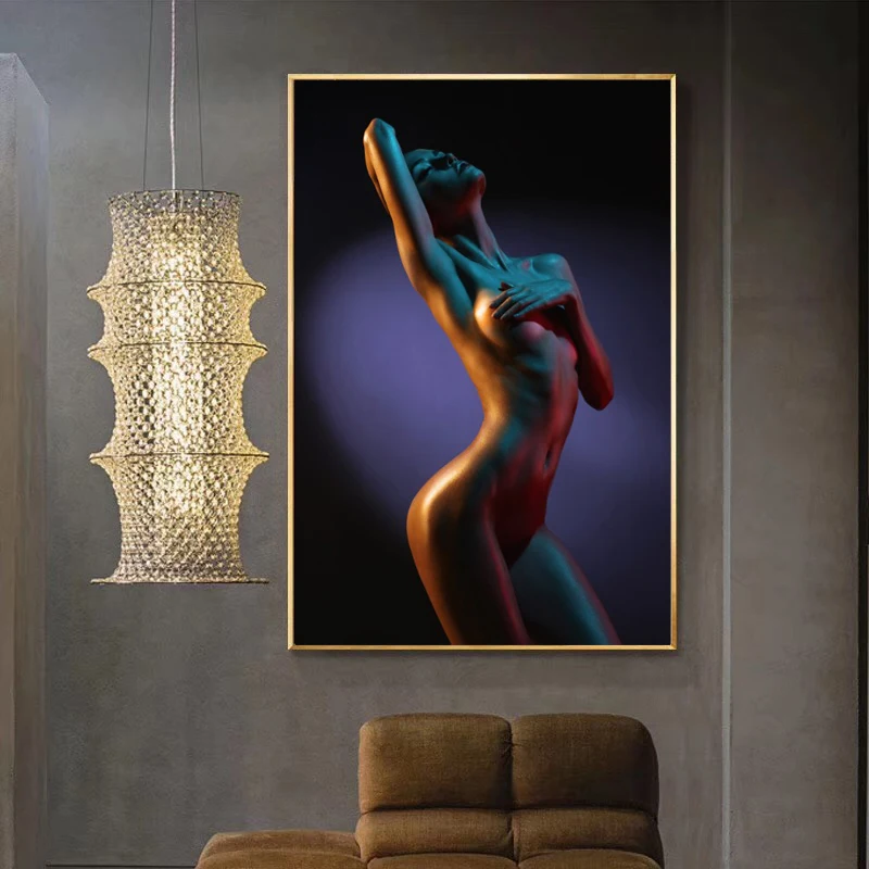 
Posters and Prints Wall Art Canvas Painting Fashion Art Photo of Elegant Nude Model Pictures for Living Room Home Decor 