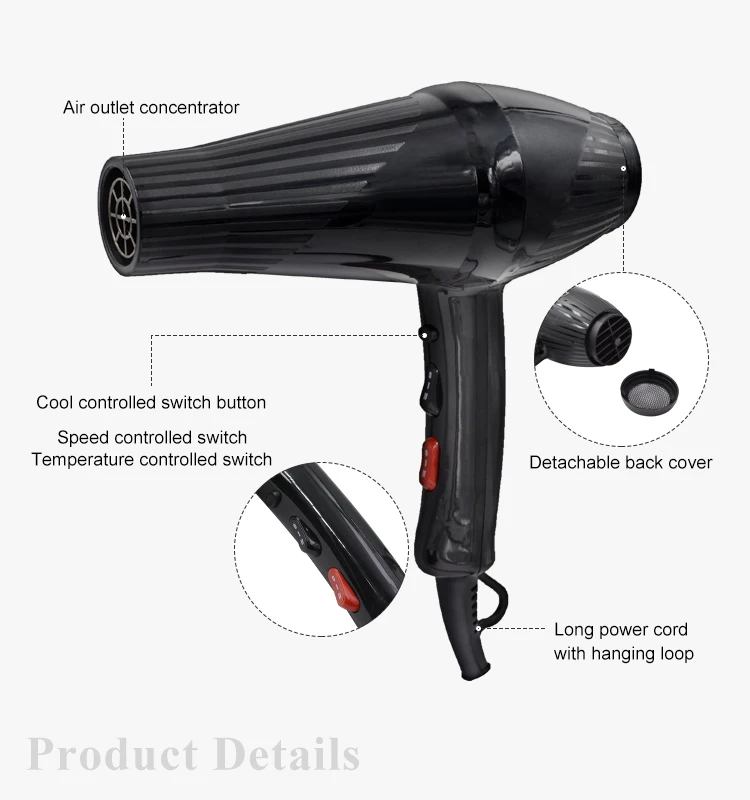 Amazon Top Seller 2020 Ac Motor Turbo Power Ionic Travel Hair Dryer Hotel Hair Dryers Hot Tools