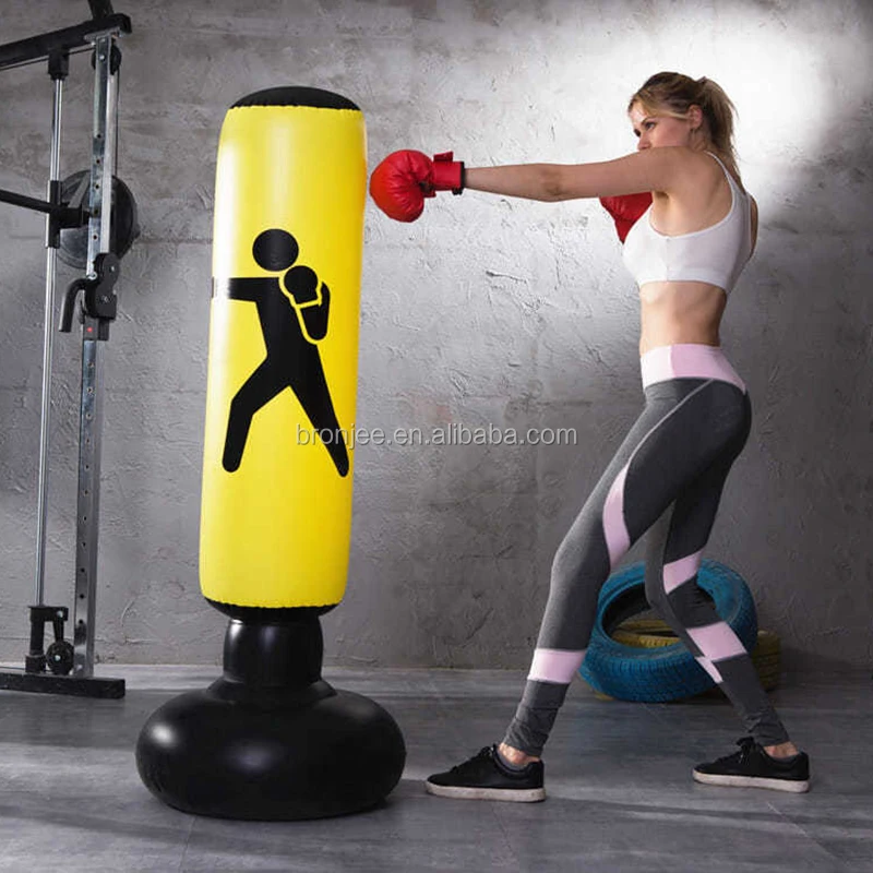 160cm Free Standing Inflatable Boxing Punch Bag Kick MMA Training Kids/ Adults 