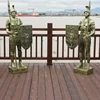 Outdoor fiberglass warrior sculpture resin soldier with javelin and shield Statue