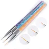 Manicure 3 sets of colored drawing line pens, sequins, penholder, painting flowers, and pencil tips