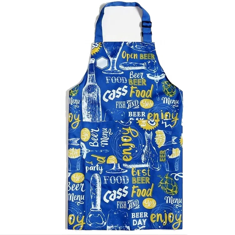 Full Color Sublimation Printed Funny Kitchen Cooking and BBQ Baking Blank Apron for Women Men