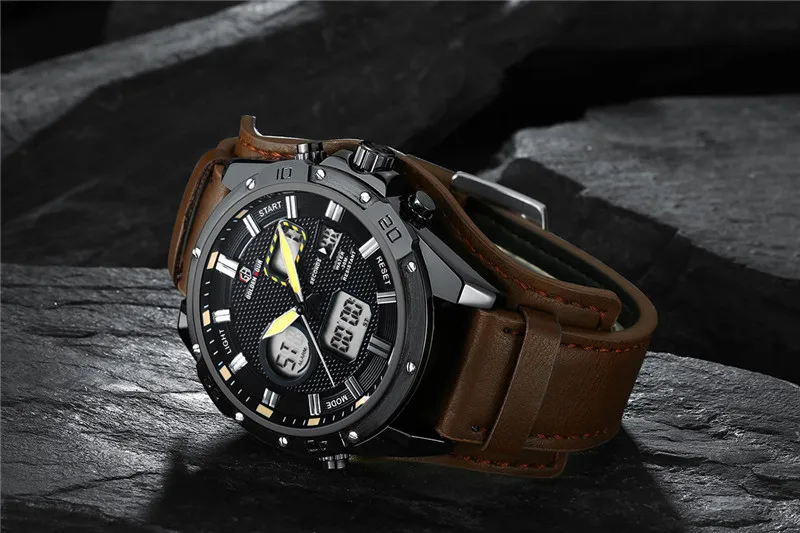 Gouden Uur Merk Horloges Militaire 50mm Grote Dial Dual Time Digitale  Quartz Man Klok Lederen Waterdichte Sport Mannen Horloge Relojes - Buy  Gouden Uur Horloge,Mannen Horloges,Sport Horloge Product on Alibaba.com