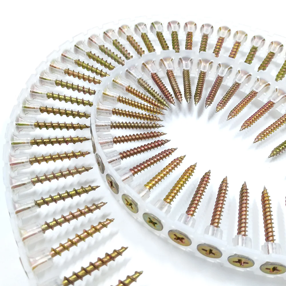 Collated Screw With Plastic Tape Auto Feed Deck Screw For Drywall Screw