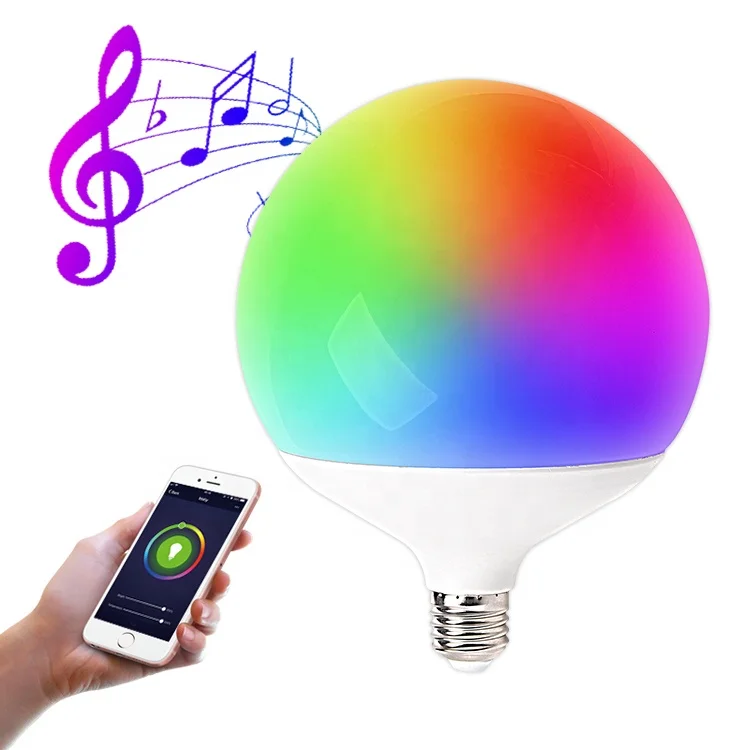 Tuya Smart E27 LED Globe Light Bulb, G95 Dimmable WIFI RGB LED Bulb, CCT Adjustable Follow the Music LED RGB Bulb