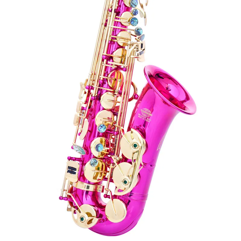 Rose Gold Lacquer Brass Alto Instrument Accessories Professional Eb  China Sax Saxophone Alto