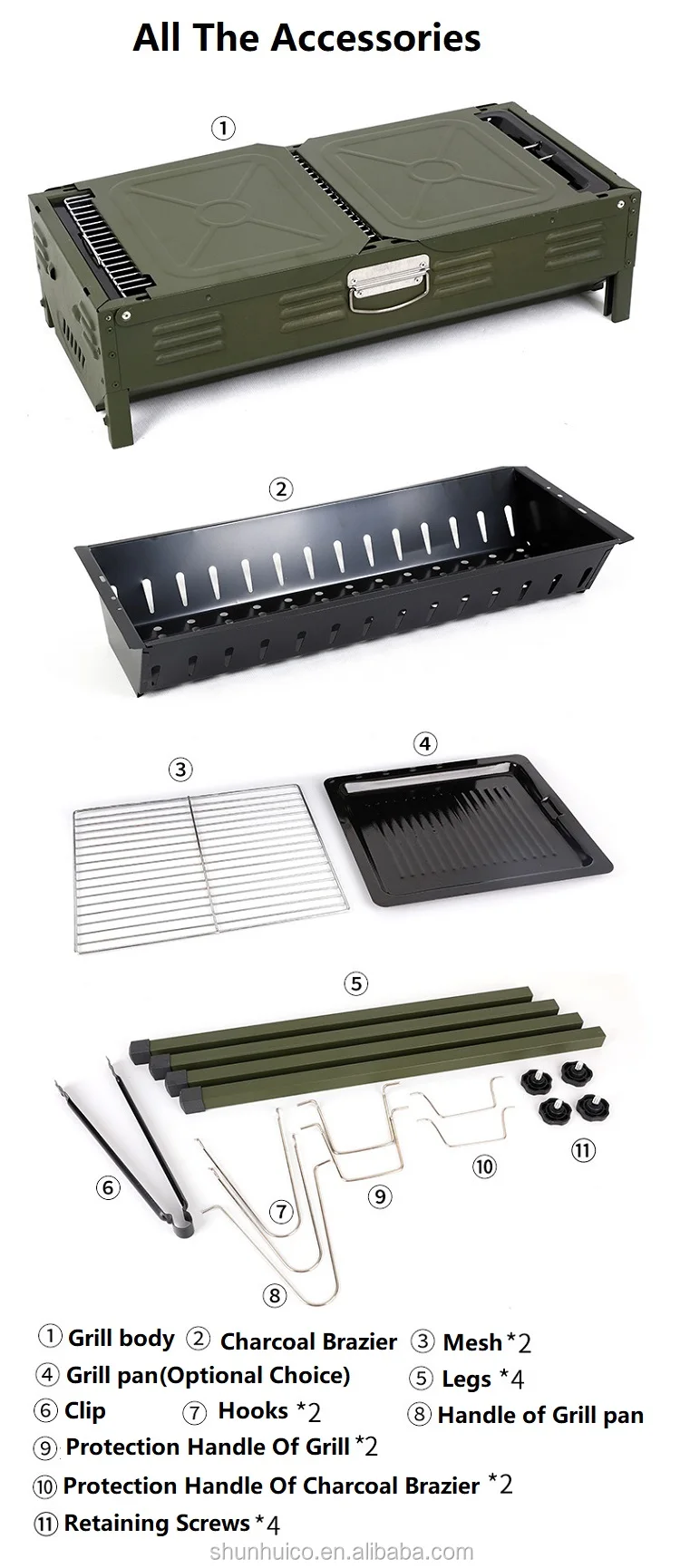 Charcoal BBQ Grill 20-D 8