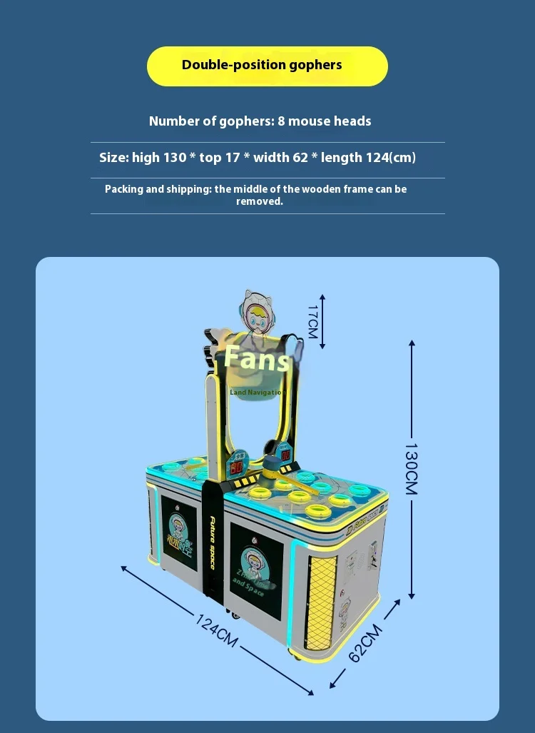 Coin-Operated Whack-a-Mole Arcade Game Machine for Shopping Mall Parent-Child Entertainment Fun for Kids and Adults