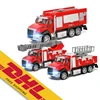 1/42 Fire Engine Series Alloy Car Kids Simulation Metal Fire Rescue Model Car Pull Back Diecast Vehicle Toy Truck Toys for Gifts