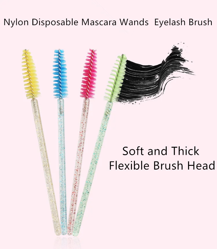 Hot Selling Mascara Eyelash Spoolies Brushes Lash Applicator Disposable