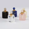 WX1188 Gemstone quartz brass perfume bottle pendant natural stone perfume pendant for necklace match