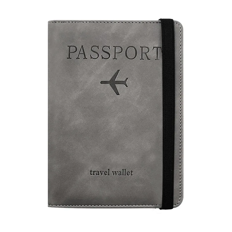Rfid Blocking Passport Holder Pouch Credit Card Leather Wallet Multi