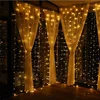 300 LED Window Curtain String Fairy Lights Wedding Party Christmas Home Garden Bedroom Outdoor Indoor Wall Decorations