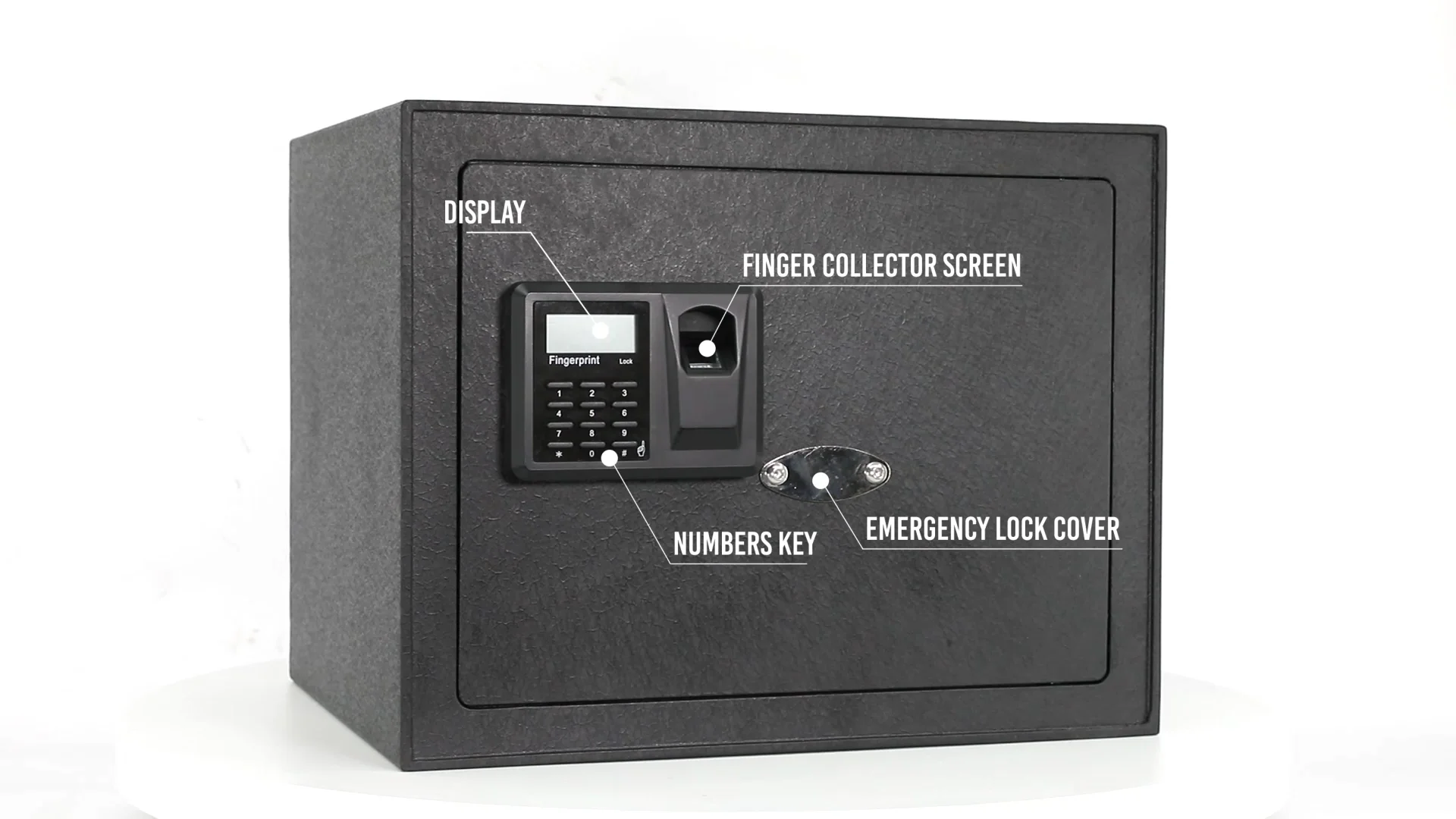 Safewell 50fpd Biometric Wall Fingerprint Safety Hotel Cash Deposit