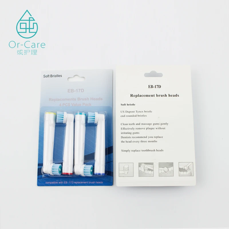 High-end Quality Toothbrush Heads for Home and Travel Use with Medium Bristle Hardness 0.15mm