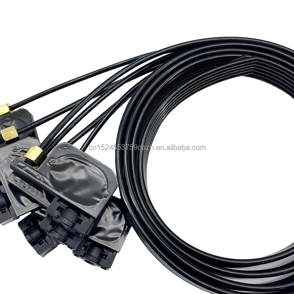 New 6 Color 3x2mm Ink Tube Hose Pipe Line With Square Small Damper