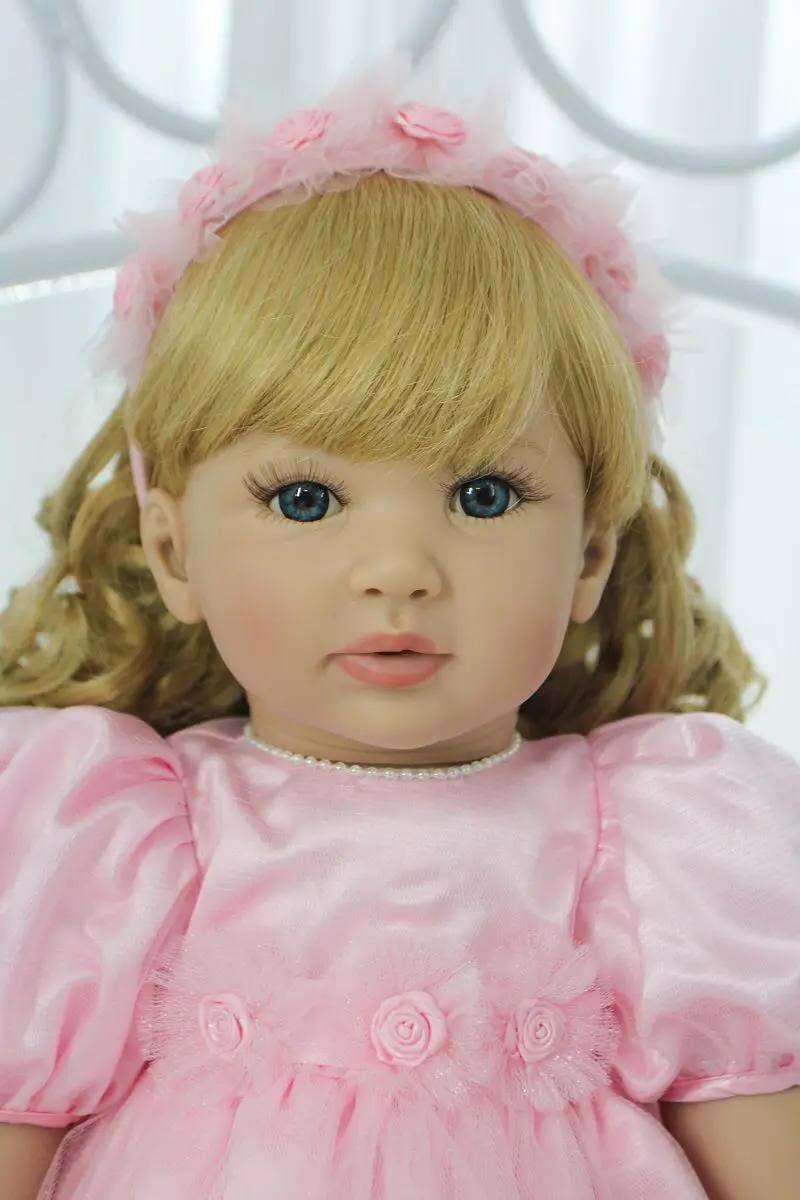 60 Cm Reborn Girl Child Curly Blonde Hair Princess Pink High Quality Baby's  Realistic Doll Silicon Baby Doll For Sale - Buy Silicon Baby Doll,Baby  Doll,Baby Dolls For Sale Product on 