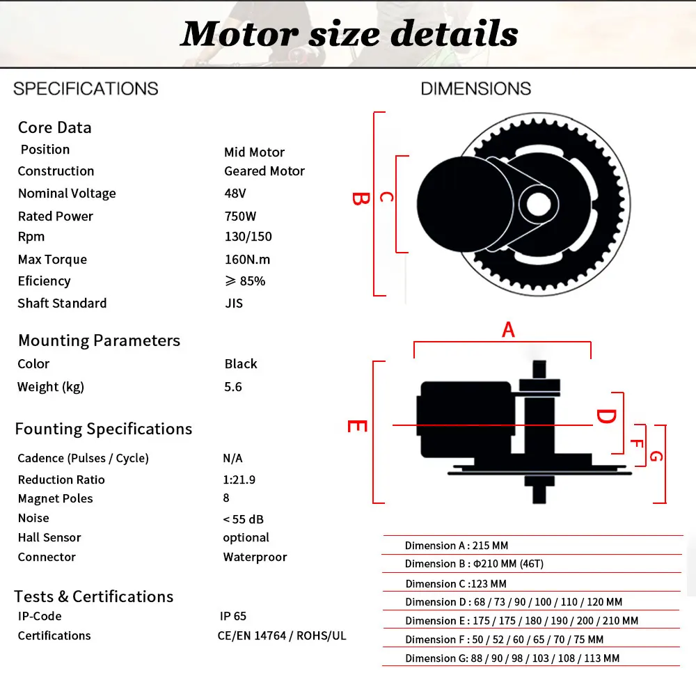 Free Shipping 48V 750W BBS02 Bafang/8Fun mid drive electric motor kit with 48V 13Ah Li-ion down tube ebike battery