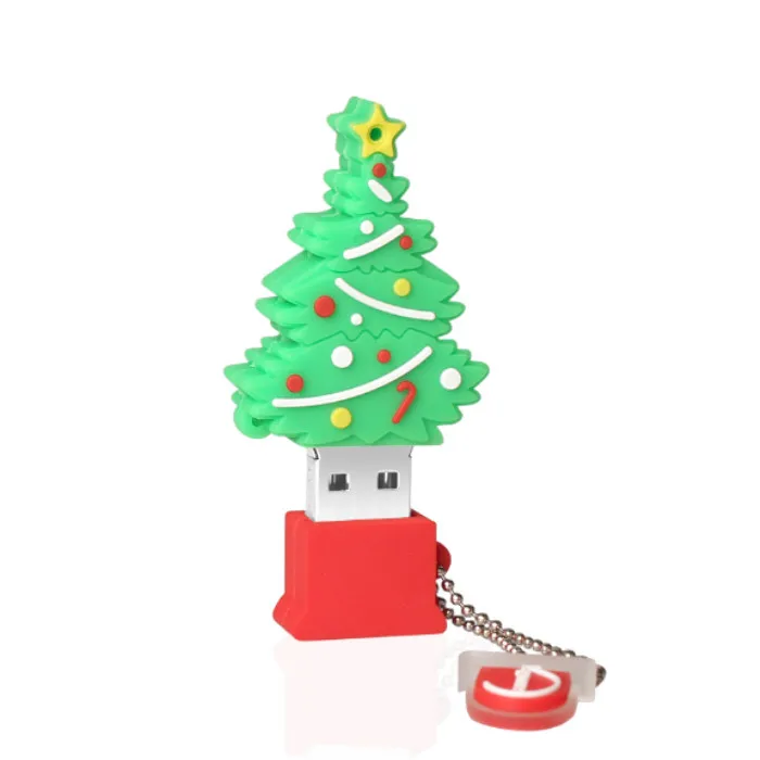 USB Flash Drive 128GB Pendrive cartoon snowman Christmas tree gifts 64GB 32GB 16GB 8GB 4GB Elk Deer Santa Claus Pen drive