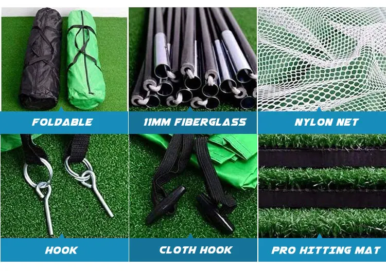 Portable Design Golf Practice Hitting Nets And Mats Golf Tent Practice
