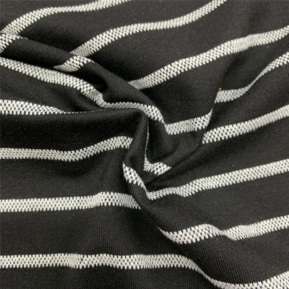 black and white knit fabric