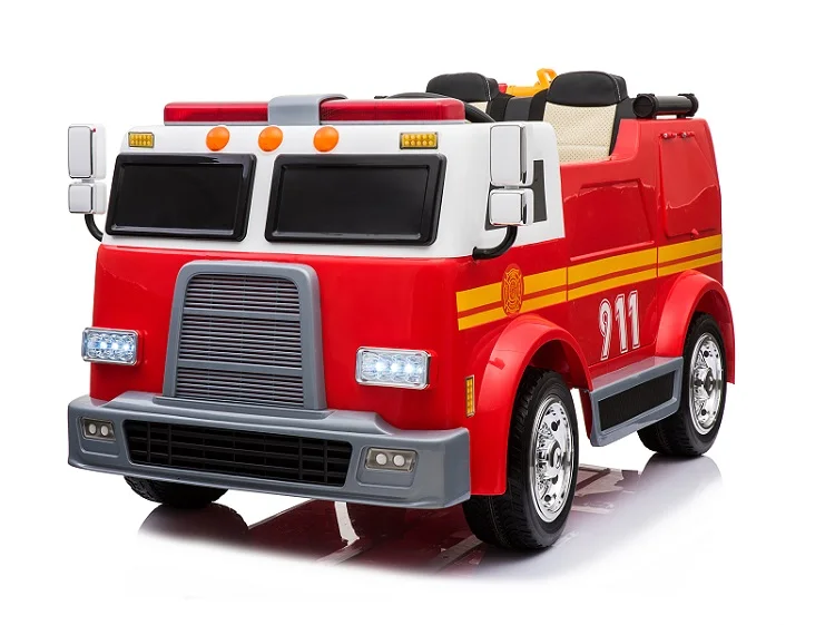 Kids Ride On Car Fire Truck Children Rc Electronic 24v Battery Car ...